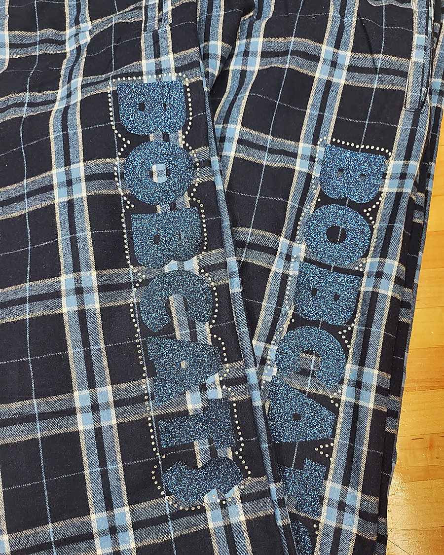 Plaid Bobcats pajama pants
